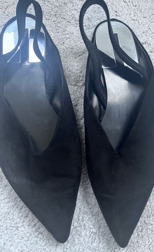 Zara black slingback flat - black,