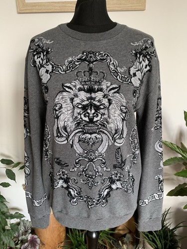 Zara man grey lion - lion, chain