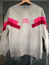 Vintage Umbro Sweatshirt Size M Grey Crewneck Pullover Jumper 90s Sport Style