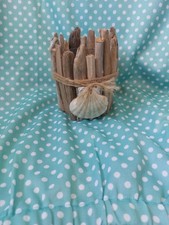 Handmade Driftwood Candle. With Sea Shell. Ooak