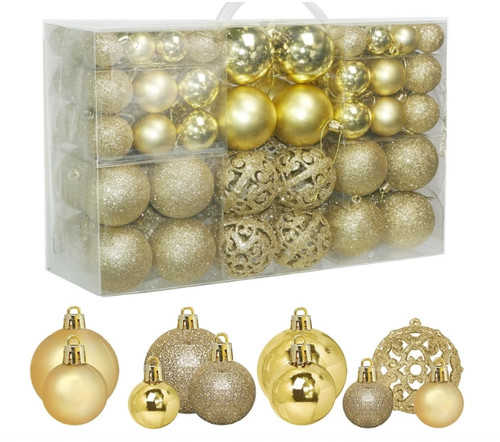 100pc white christmas baubles - 100pc,
