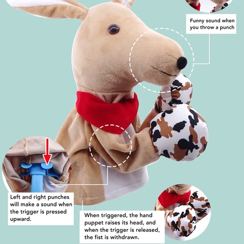 Punching puppet animal hand - punching,