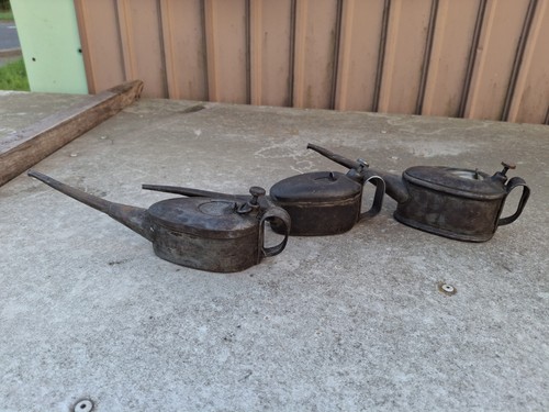 Vintage pump oil cans - vintage,