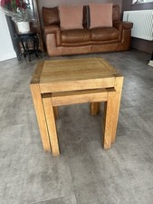 next solid oak nest of tables