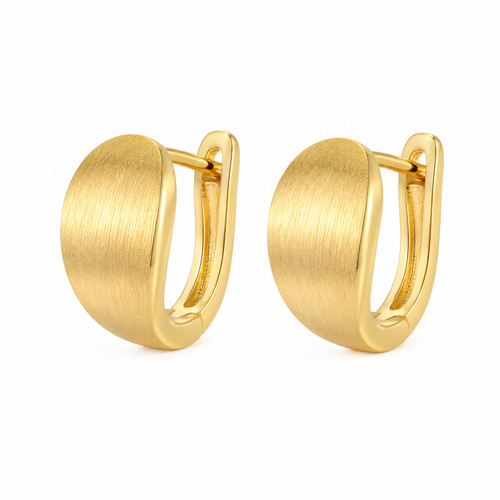 14k solid gold brushed dome - gold,