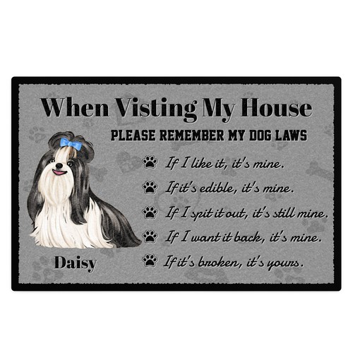 Personalised shih tzu rules - shih,