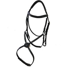 Horse Leather Grackle Bridle Adjustable Show Jumping Competition Equine Riding