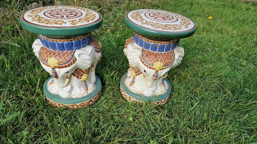 Vintage ceramic elephant - ceramic,