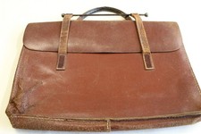 Vintage leather music case - leather,