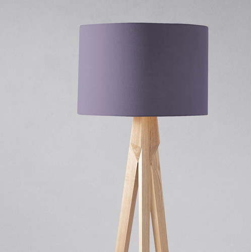 Plain aubergine lampshade - aubergine,
