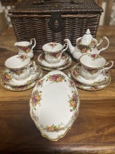 Royal Albert Old Country Rose .3 Cups Saucers,Plates, Milk Jug,Tea Pot, server