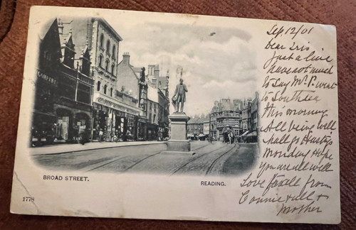 Antique postcard reading - antique,