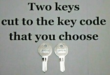 J201-J240 Pair of Keys For LeatherLyke saddle bags. cut to your code. Locksmith.