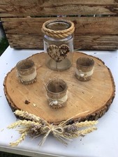 Stunning Round decorated  medium size Log Slice for  Cake Display