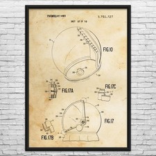 Space Suit Helmet Patent Wall