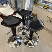 black bar stools x 3