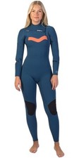 2025 Gul Womens Response Echo 3/2mm Chest Zip Wetsuit - Blue / Marble