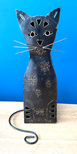 Cat lantern luminary punched - cat,