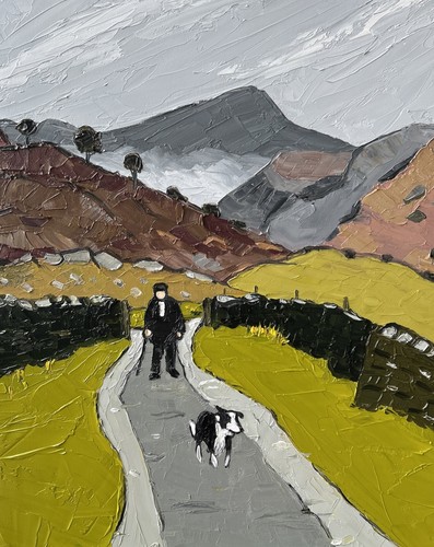 Welsh oil painting farmer - oil,