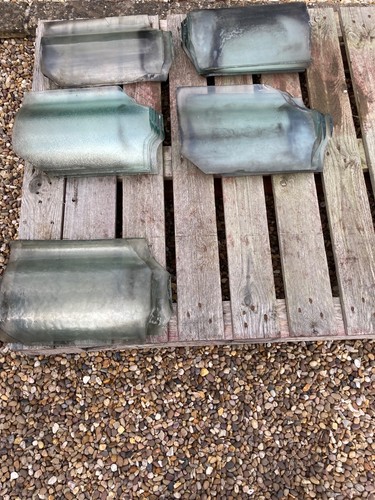 Antique glass pan tiles - antique,