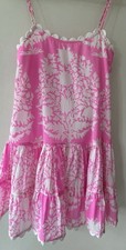 Juliet Dunn london Palladio Floral Print Dress Pink Size 2 UK 10