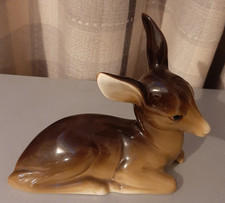 Vintage Deer large 7" H  Figurine by W R Midwinter Burslem England 1950's