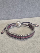 925 Silver Purple Blue Friendship Vintage Adjustable Links of London Bracelet 