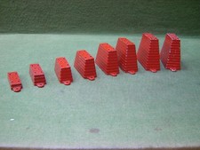 Vintage Lone Star Treble O Gauge Railway Set of 8 inclined Diecast Piers ~ OOO