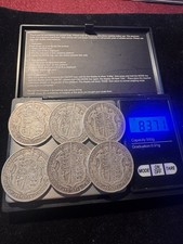 6X  Half Crowns Coins King George V  Sterling Silver.92 5 total Weight 83.3G