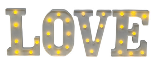 Love led light alphabet - up,