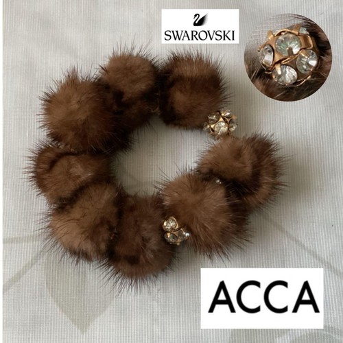 Acca mink fur scrunchie so - fur,