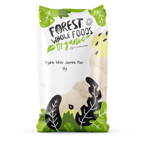 Organic white jasmine rice - white,