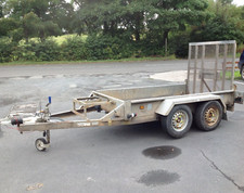 Used/Secondhand Indespension 2600kg AD2000 8x4 plant trailer with ramp tail