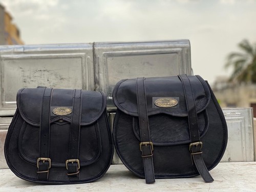 Inch leather panniers bag - leather,