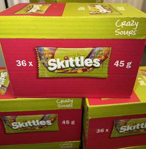 Skittles crazy sours - box, 36