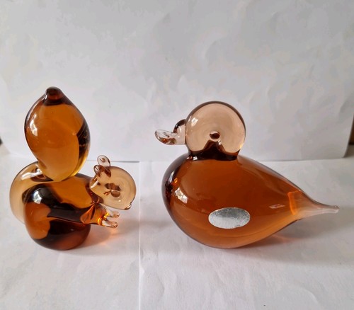 Vintage wedgwood glass duck - vintage,