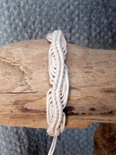 White Wax Cotton Cord Classic Thai Buddhist Wristband Handcrafted Wristwear