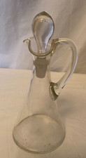 Vintage Oil or Vinegar Glass Long Neck Bottle With Stopper