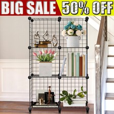 6 shelves Cube With Metal Wire Mesh 27kg Shelf Maximum Weight Capacity Black