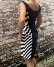 Joseph Ribkoff size 10 navy And White Simple &chic dress