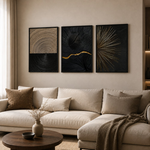 Piece abstract wall - 3,