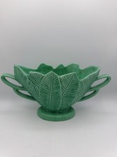 Vintage SylvaC 3714 Green Leaf Planter Vase Made in England