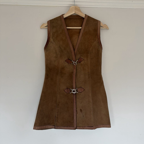 Vintage brown suede - vintage,