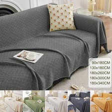 Extra Large Cotton Fringed Throw for Sofa Settee Bedspread Bed Cover Blanket