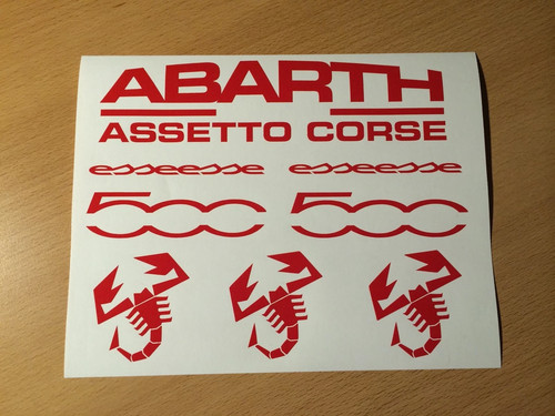 Fiat 500 sticker set abarth - 500,