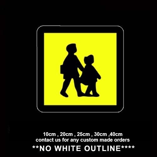 School bus warning sticker - warning,