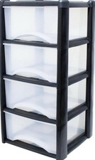 4 Drawer Plastic Storage Tower