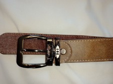 Levis Mens 501 Belt W42 Brown Gunmetal Buckle 