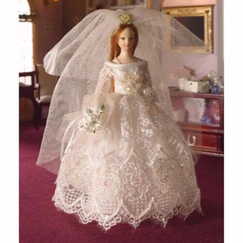 Dolls house doll 12th bride - doll,