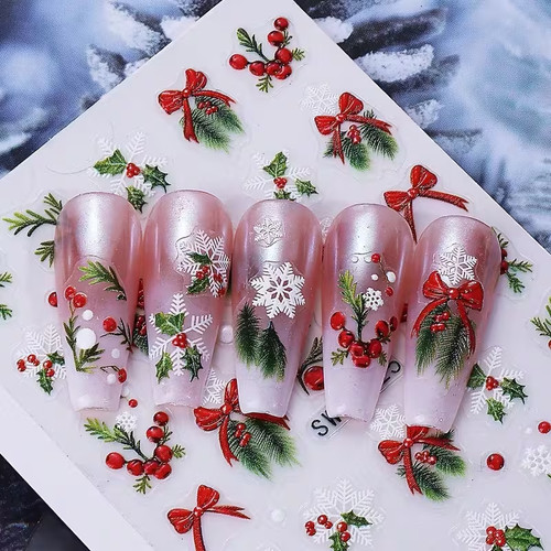 1psc christmas nail stickers - nail, |